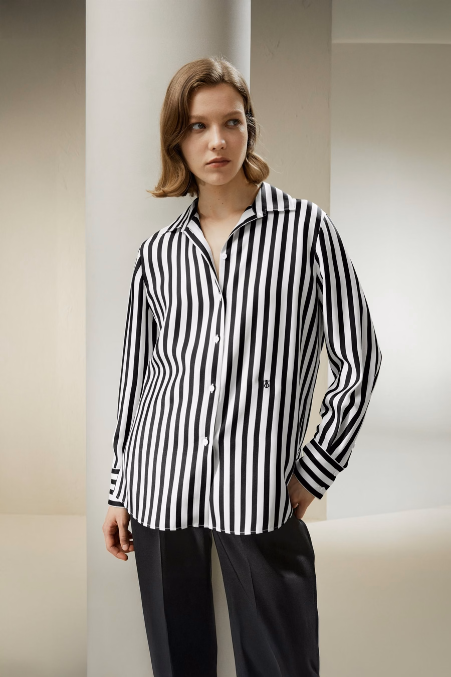 Amalfi Stripe Seidenhemd