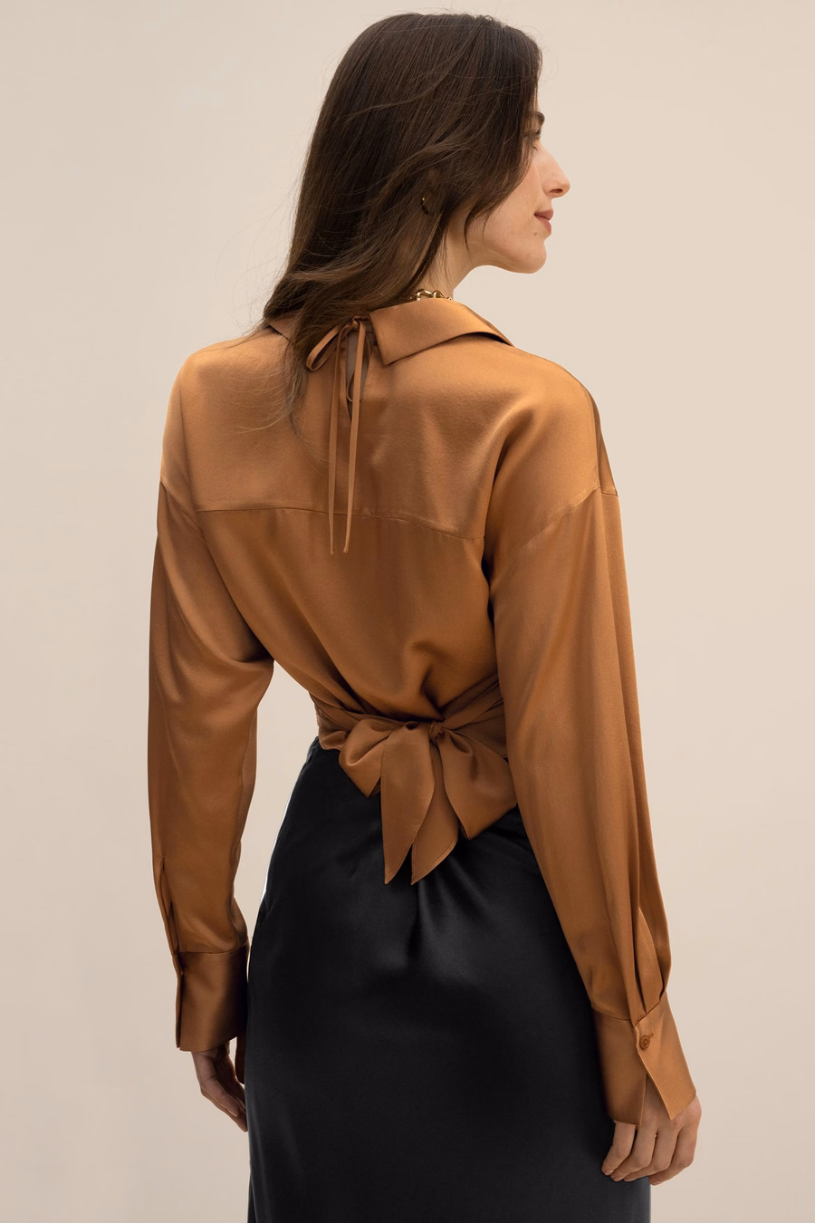 Übergroße cropped Bluse