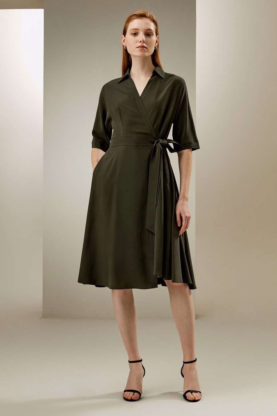 Front Tie Wrap Dress