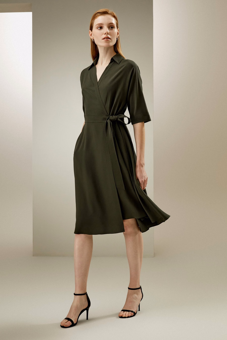Front Tie Wrap Dress