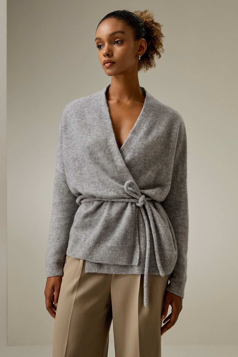 Lounge Wrap Strickjacke