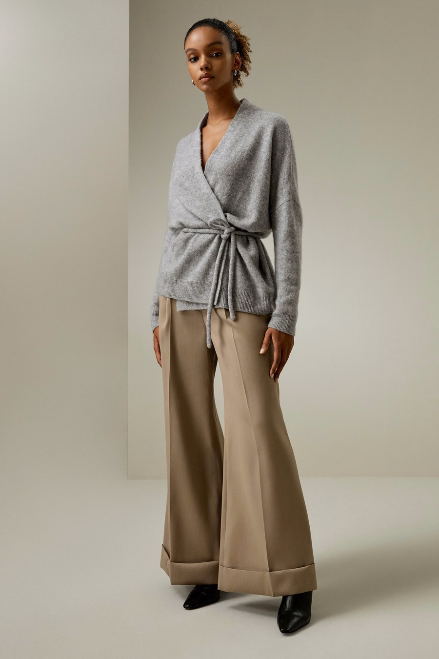 Lounge Wrap Strickjacke