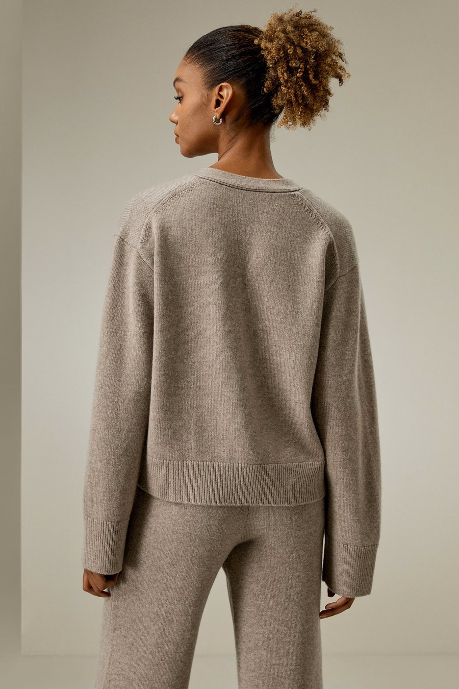 Gekürzter Kaschmir-Woll-Mix-Cardigan