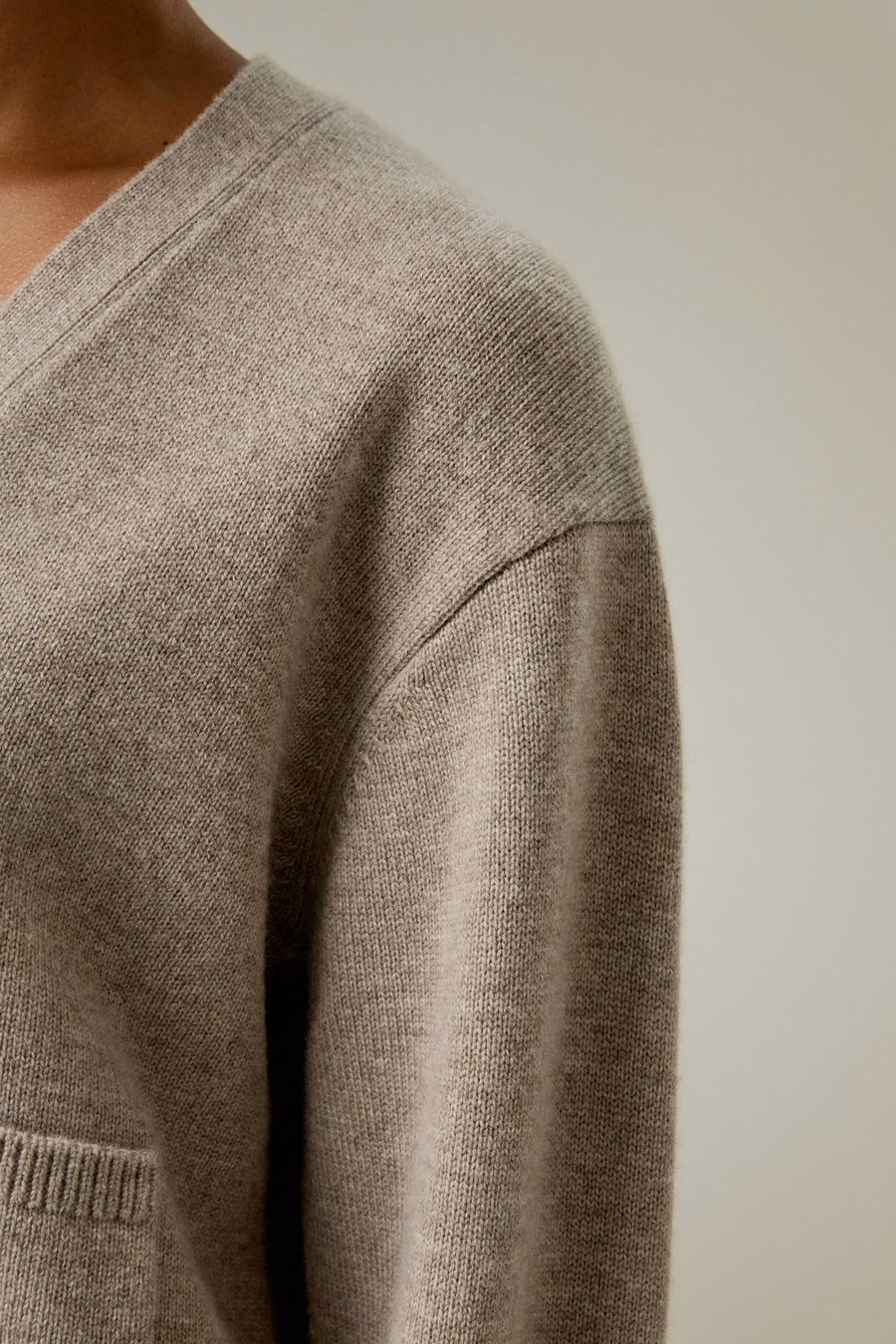 Gekürzter Kaschmir-Woll-Mix-Cardigan