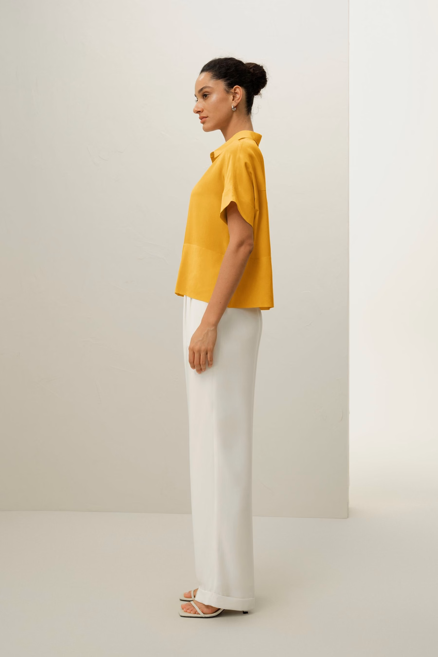 Casual Kurzarm Lockeres Seident-Shirt