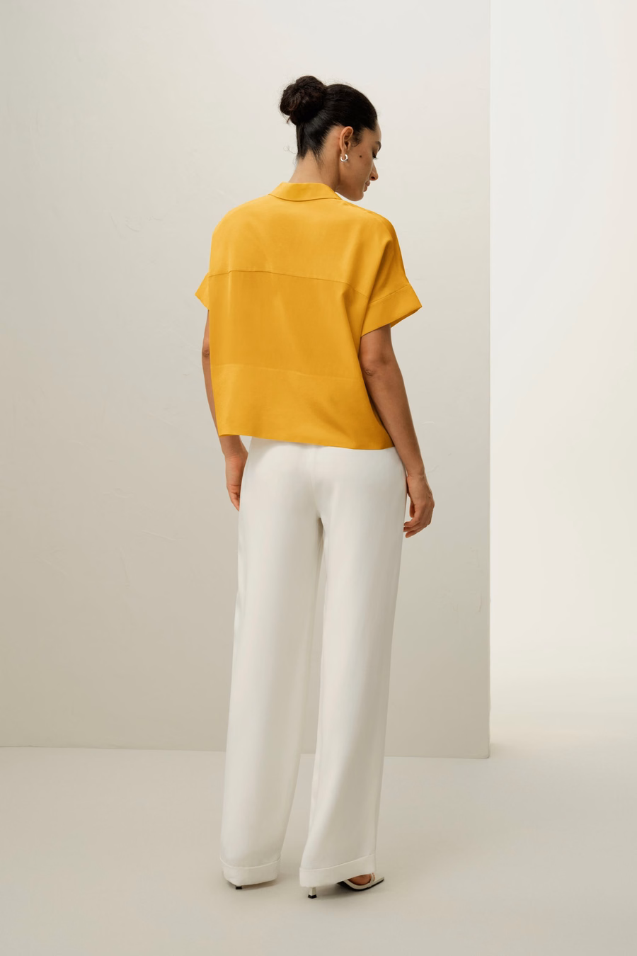 Casual Kurzarm Lockeres Seident-Shirt