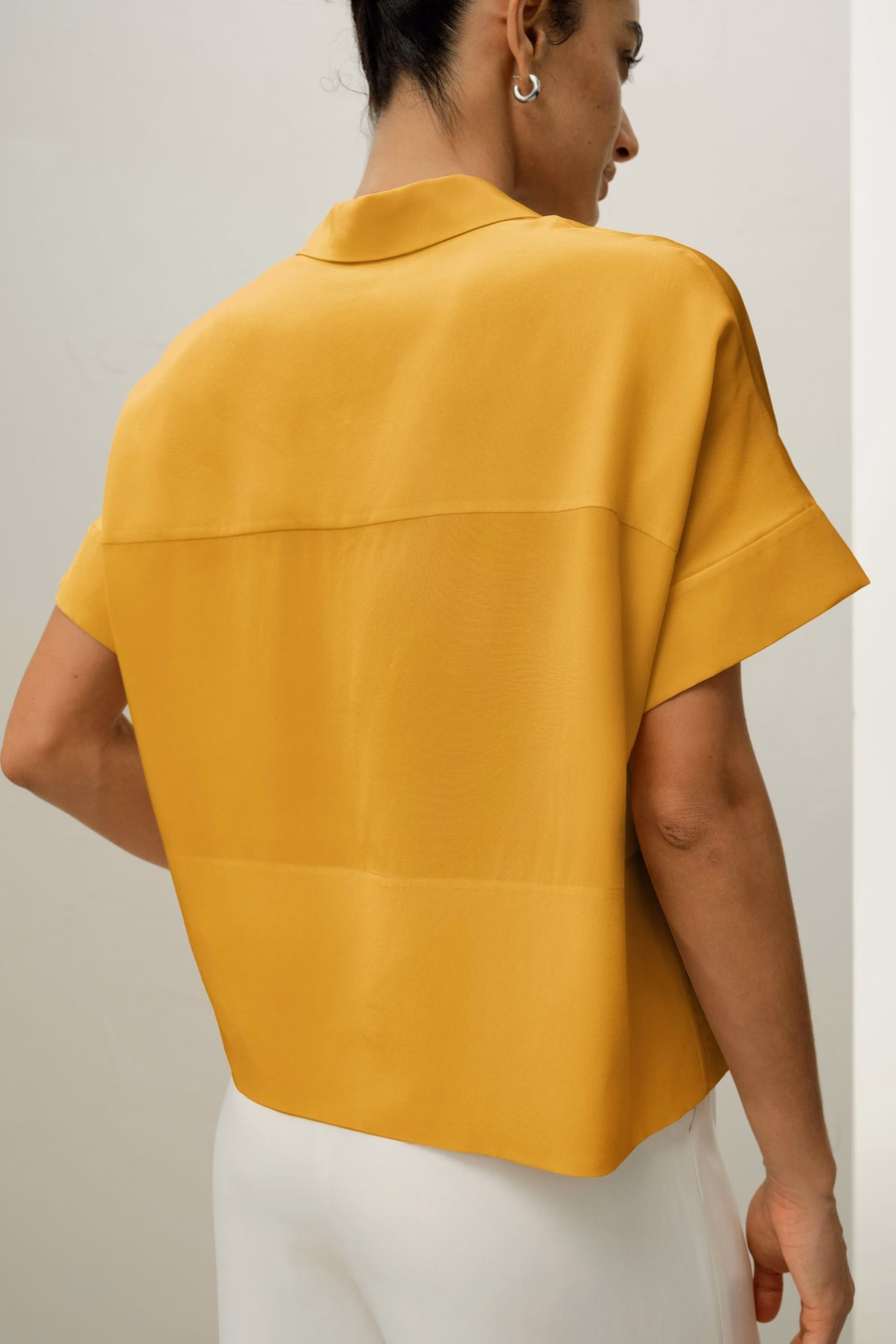 Casual Kurzarm Lockeres Seident-Shirt