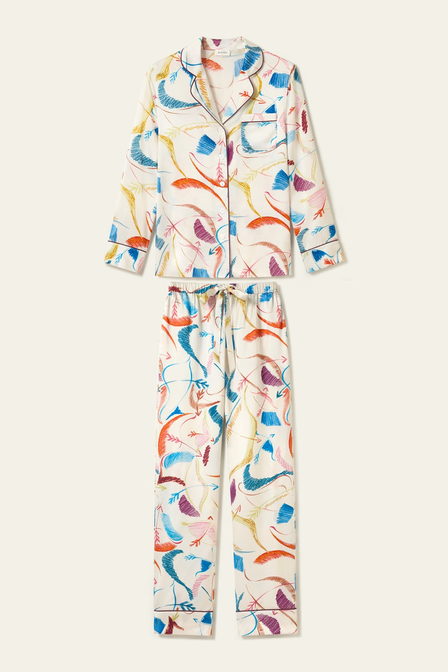 Sternzeichen Schütze Seiden-Pyjama-Set