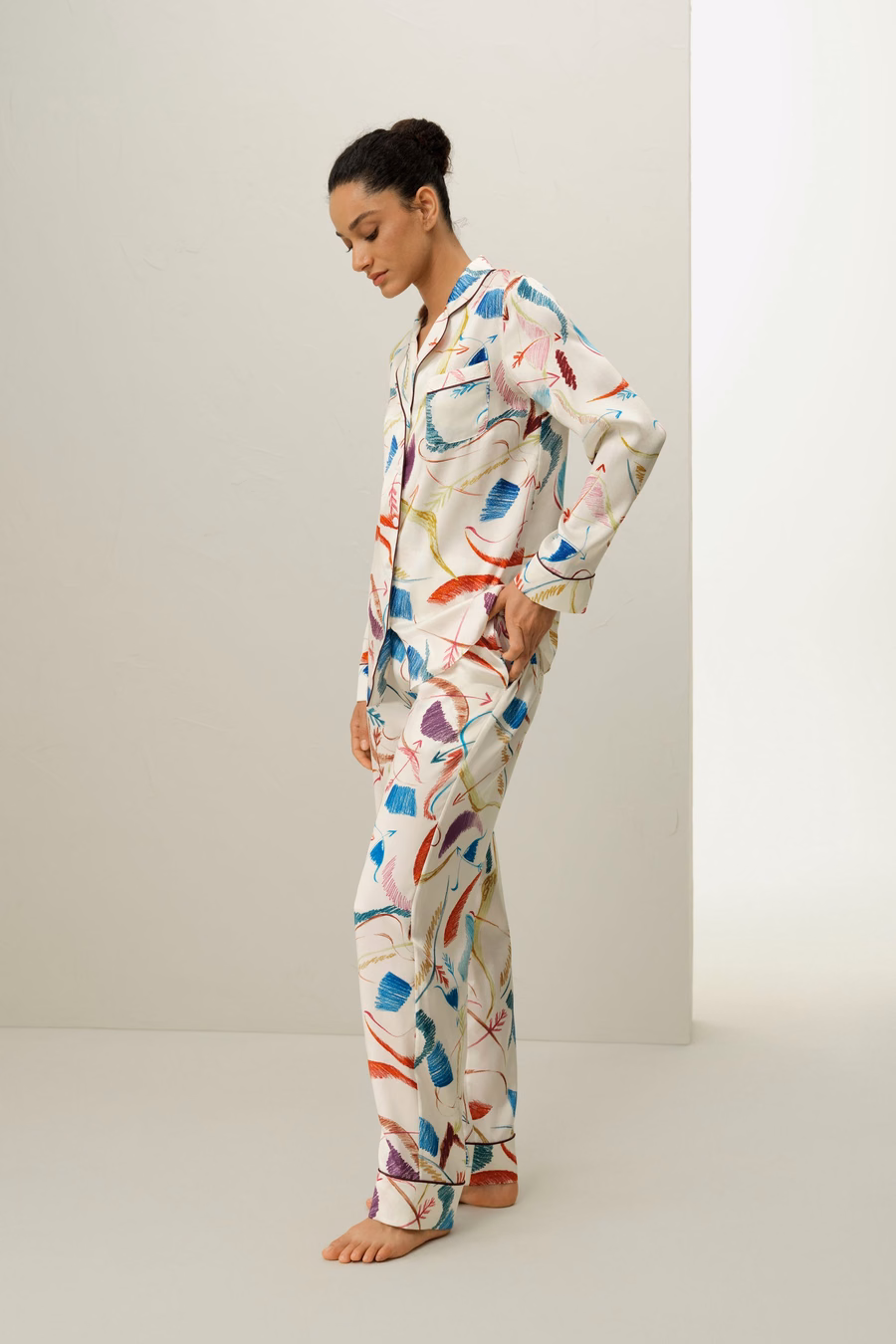 Sternzeichen Schütze Seiden-Pyjama-Set