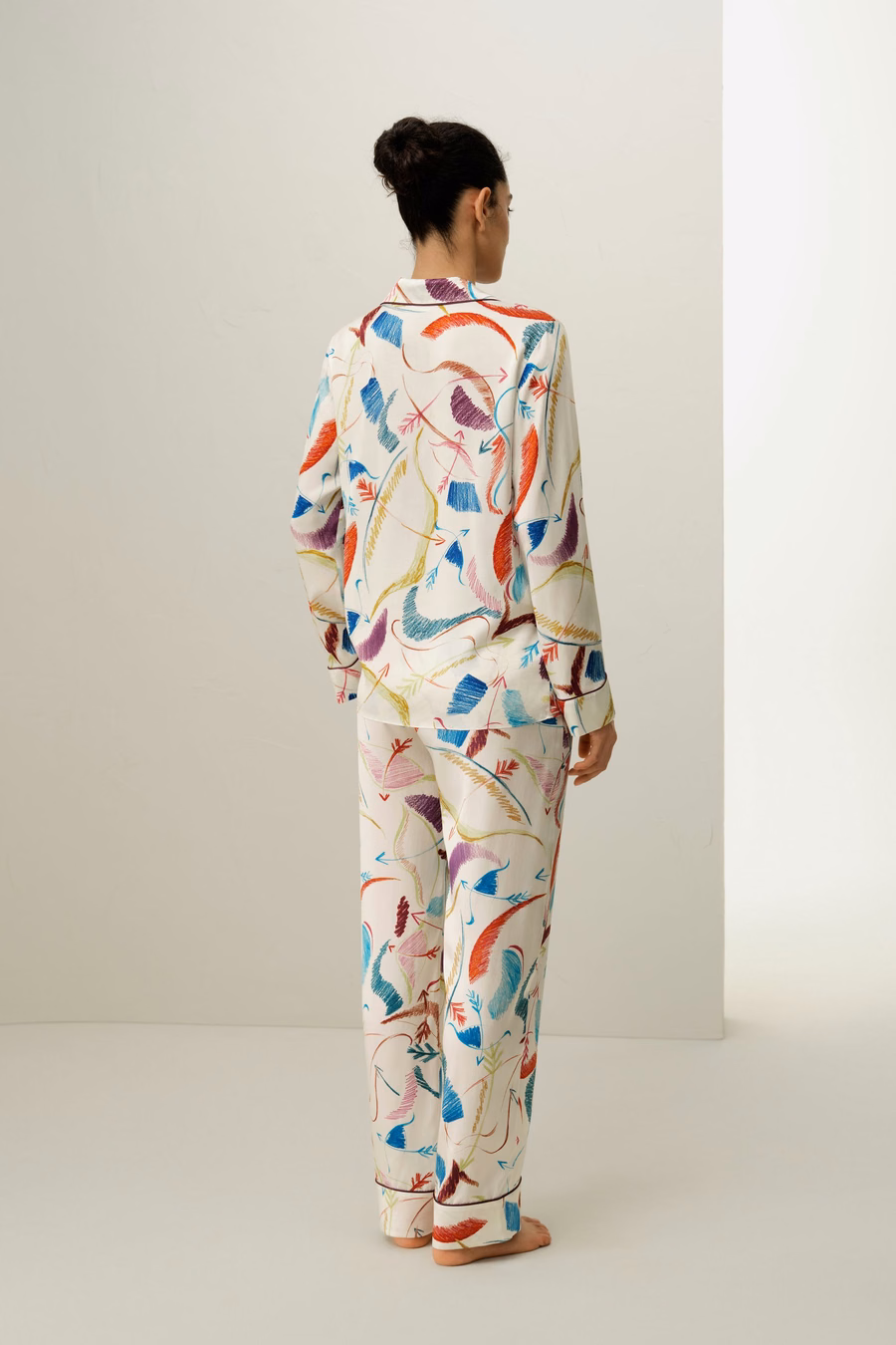 Sternzeichen Schütze Seiden-Pyjama-Set