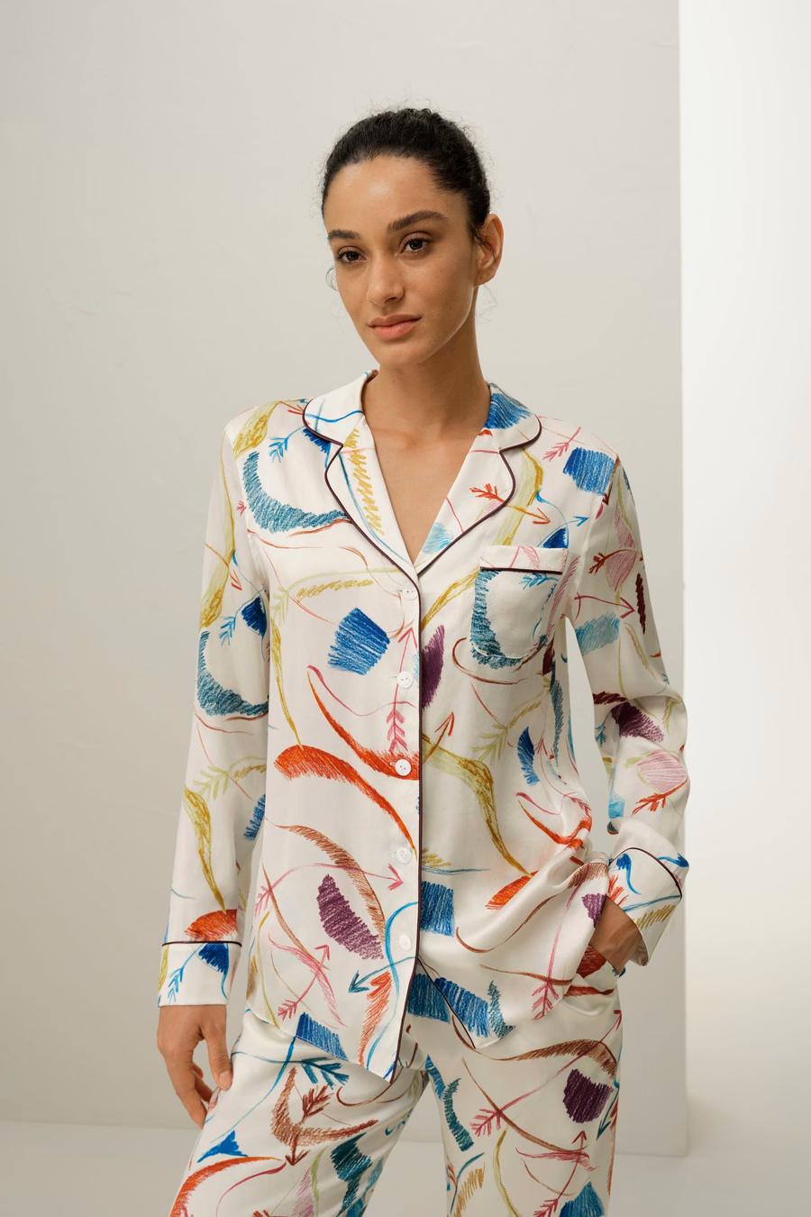 Sternzeichen Schütze Seiden-Pyjama-Set