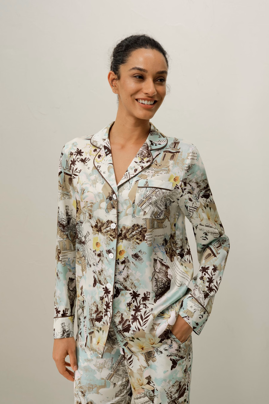 Wassermann Zodiac Klassiker Seiden-Pyjama-Set