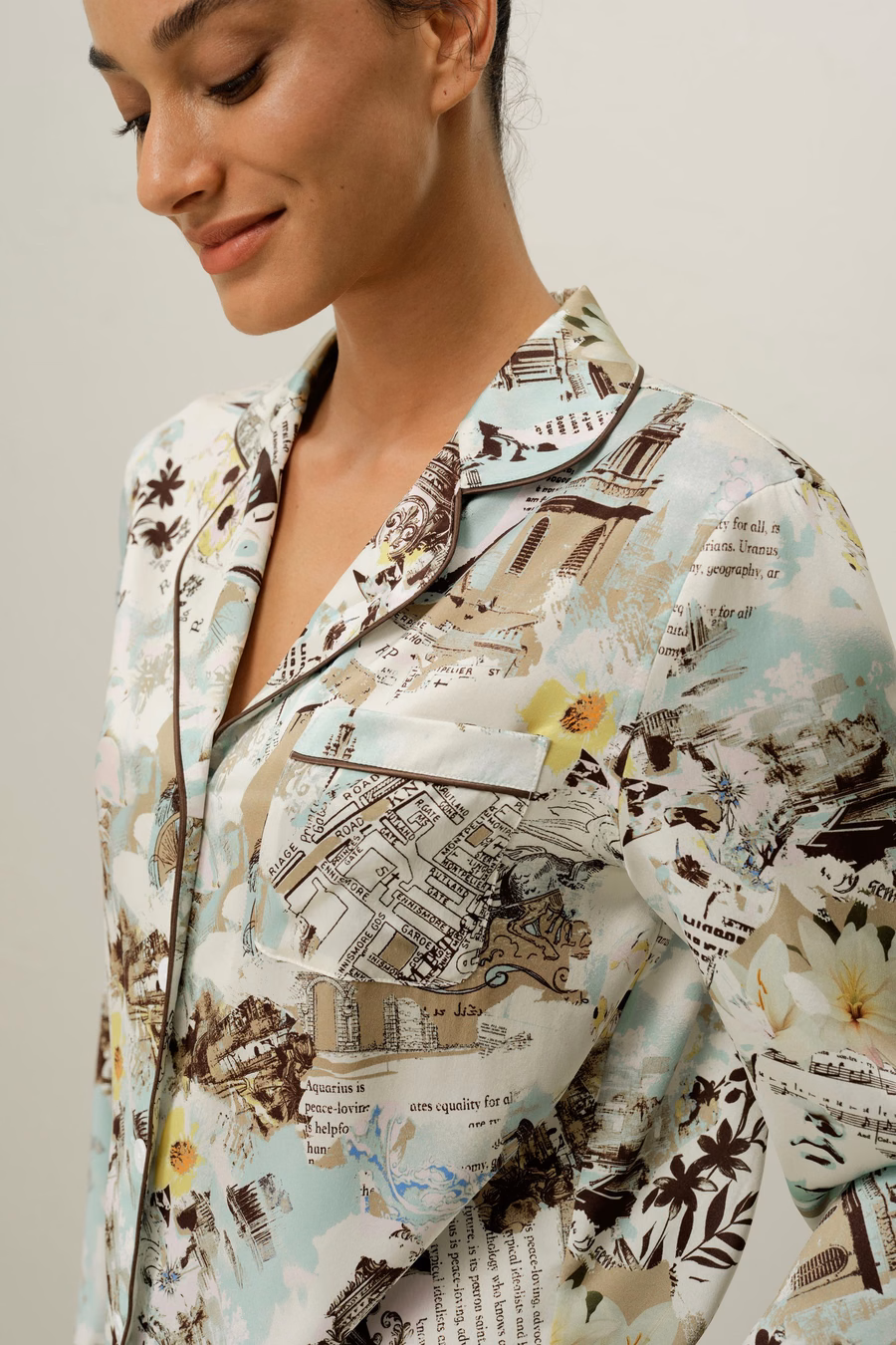 Wassermann Zodiac Klassiker Seiden-Pyjama-Set