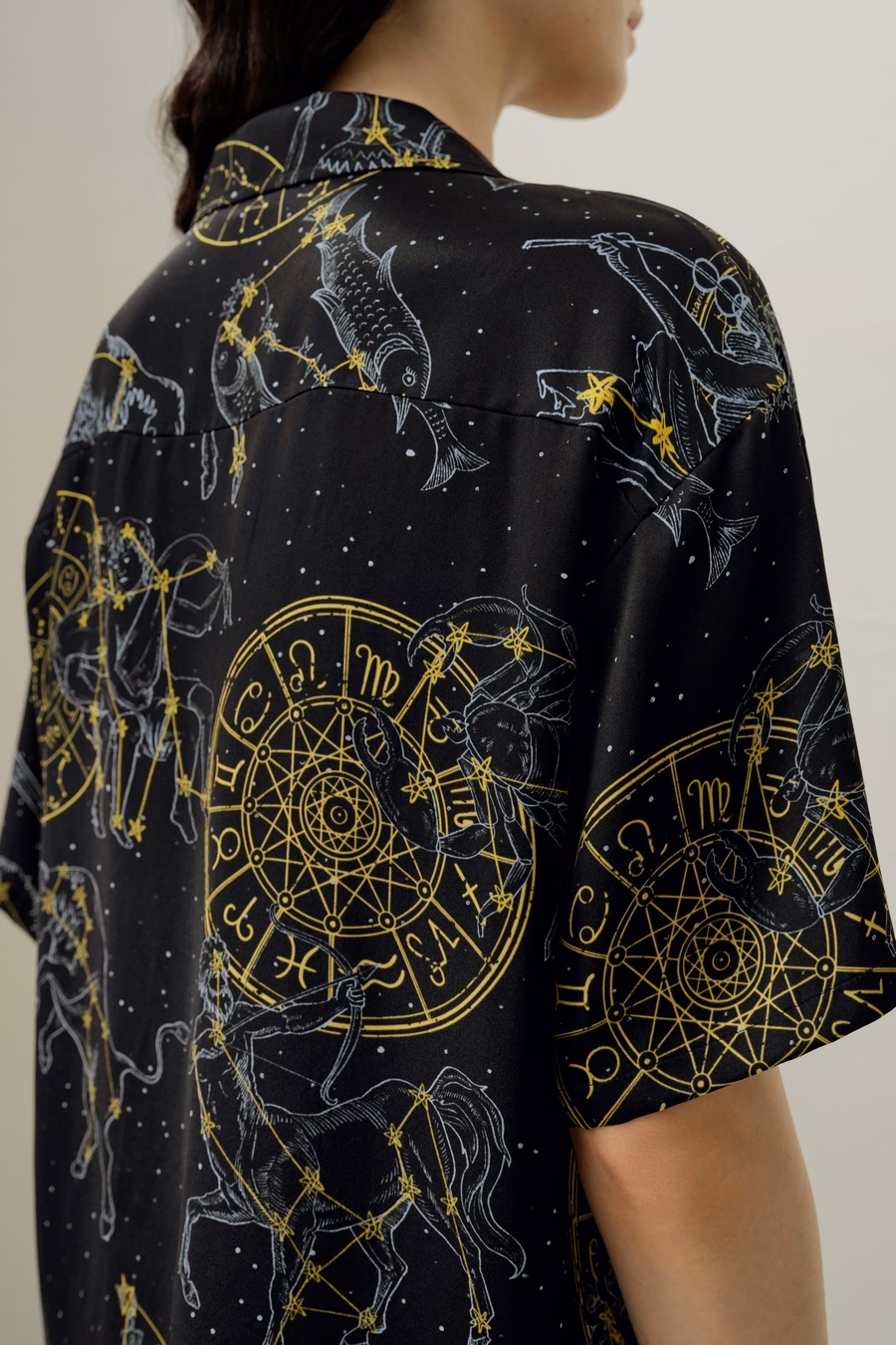 Jungfrau-Zodiac-Seidenpyjama-Kurzset