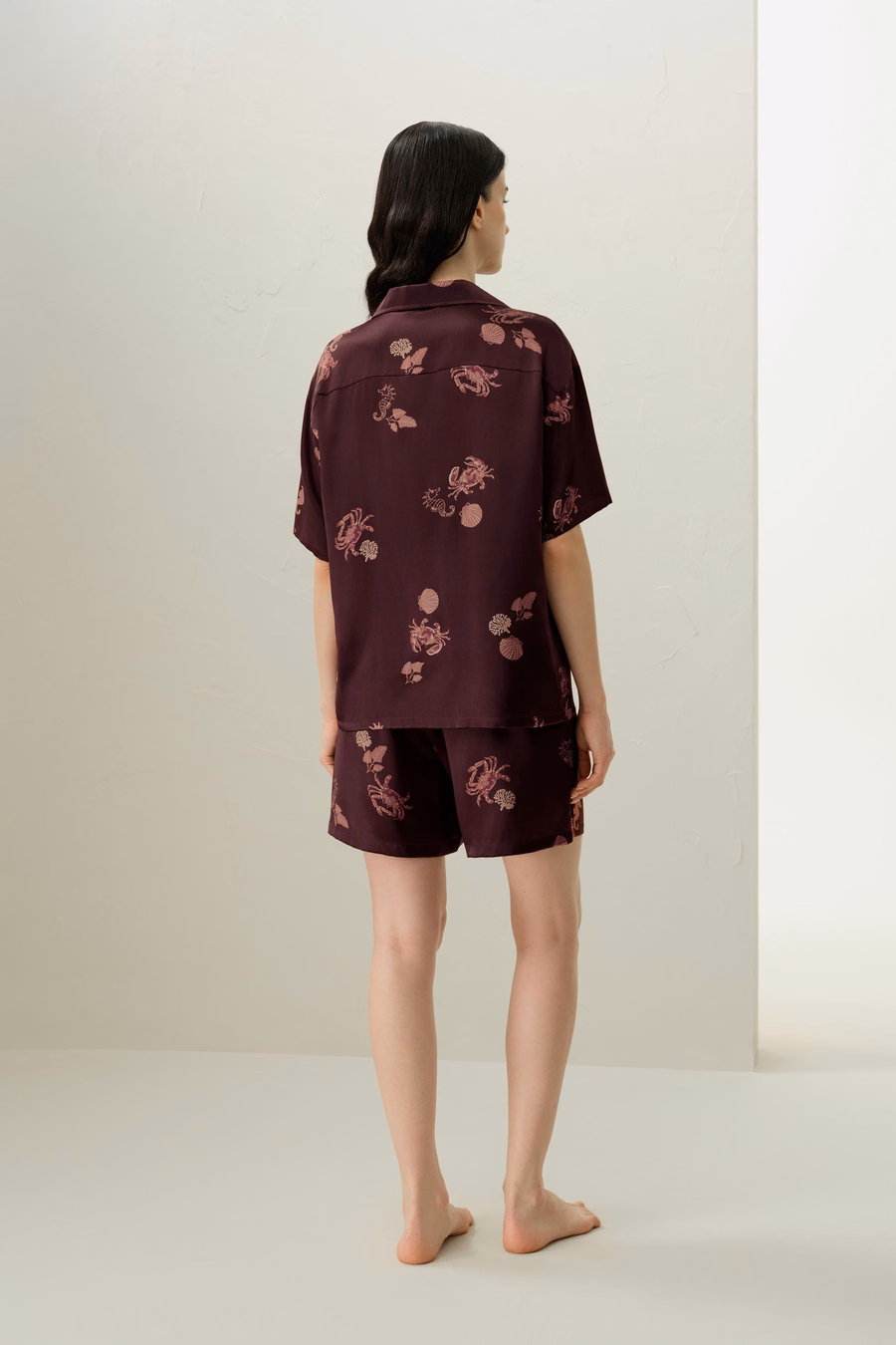 Krebs-Zodiac-Seiden-Pyjama-Kurzset