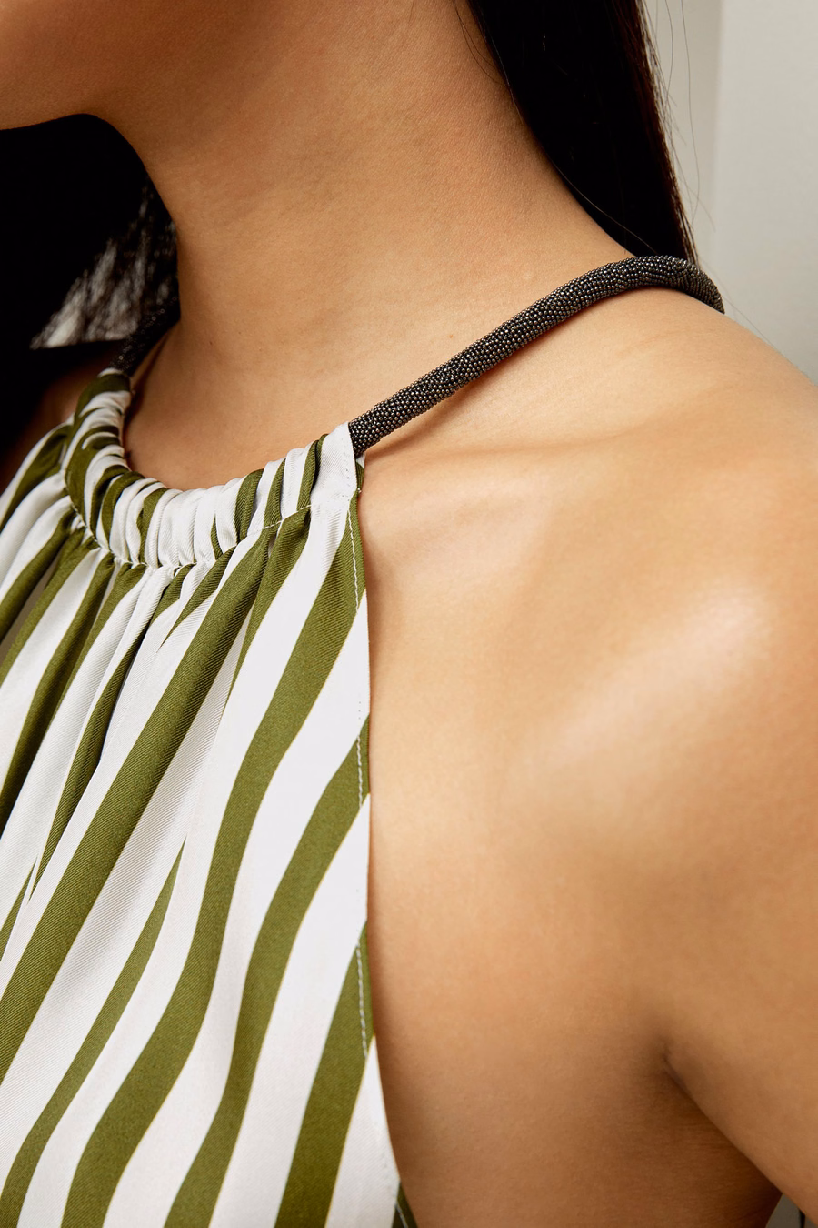Seiden-Twill Halterneck-Top