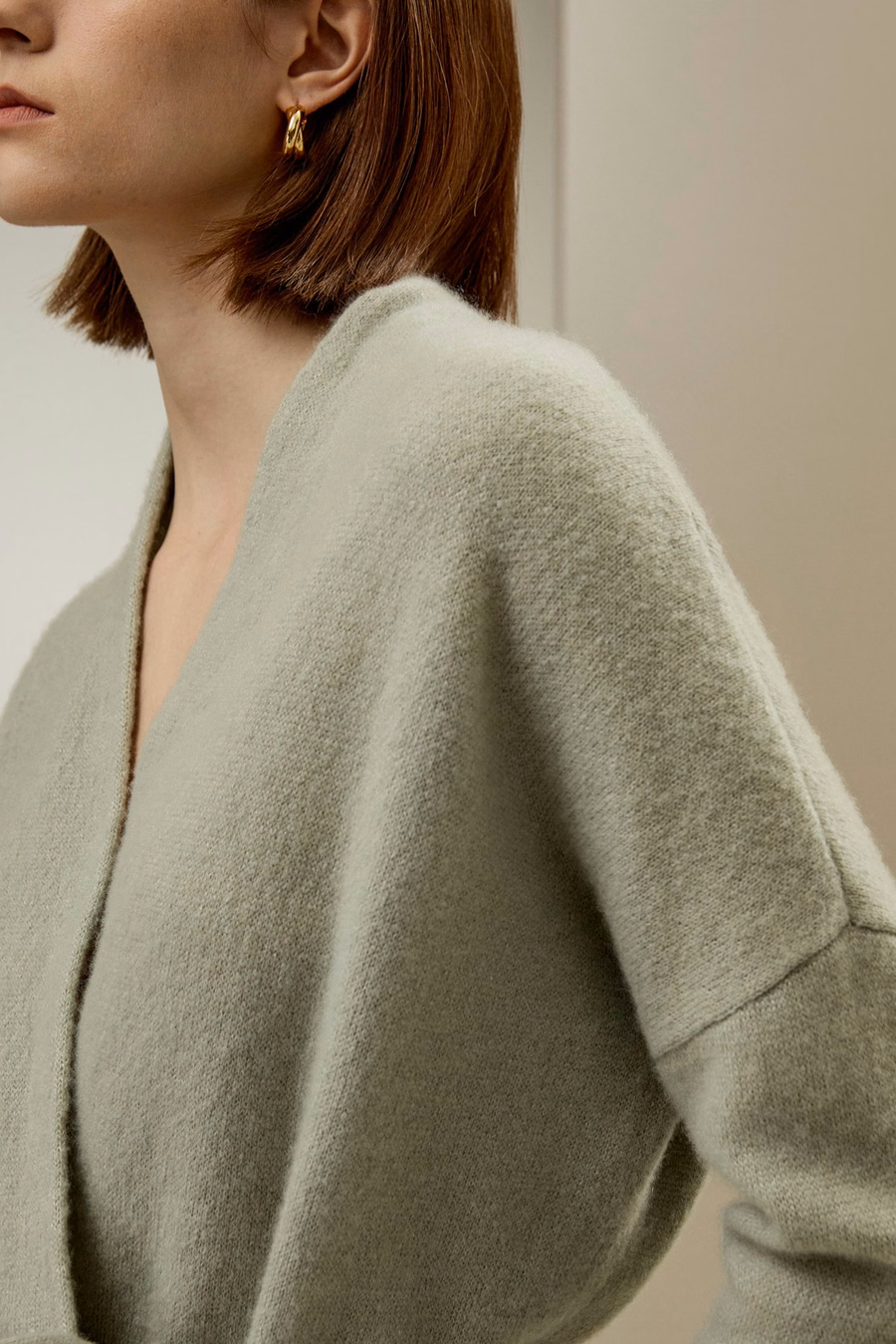 Lounge Wrap Strickjacke