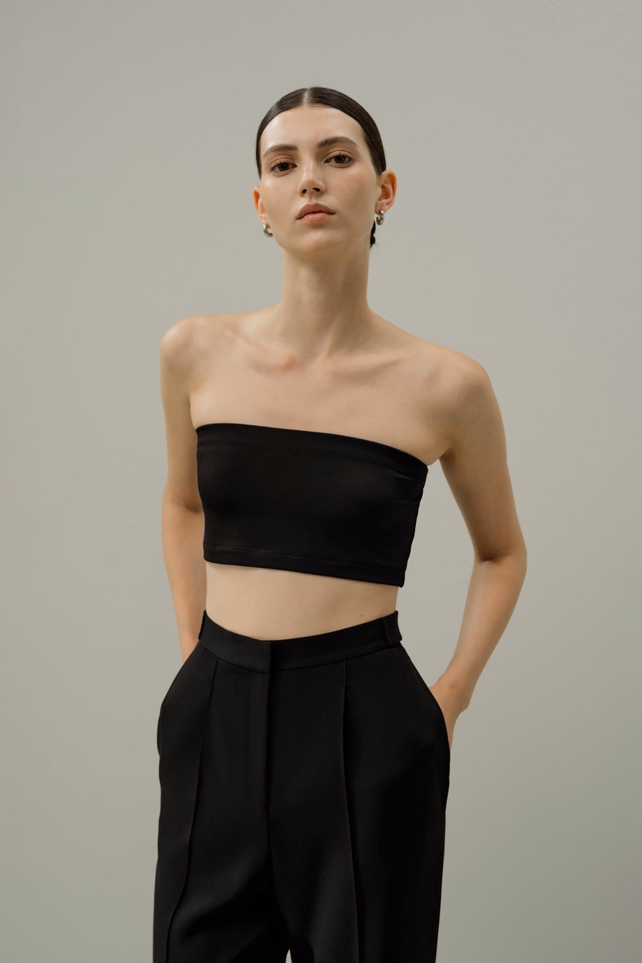Seiden-Breeze Jersey Bandeau-Top