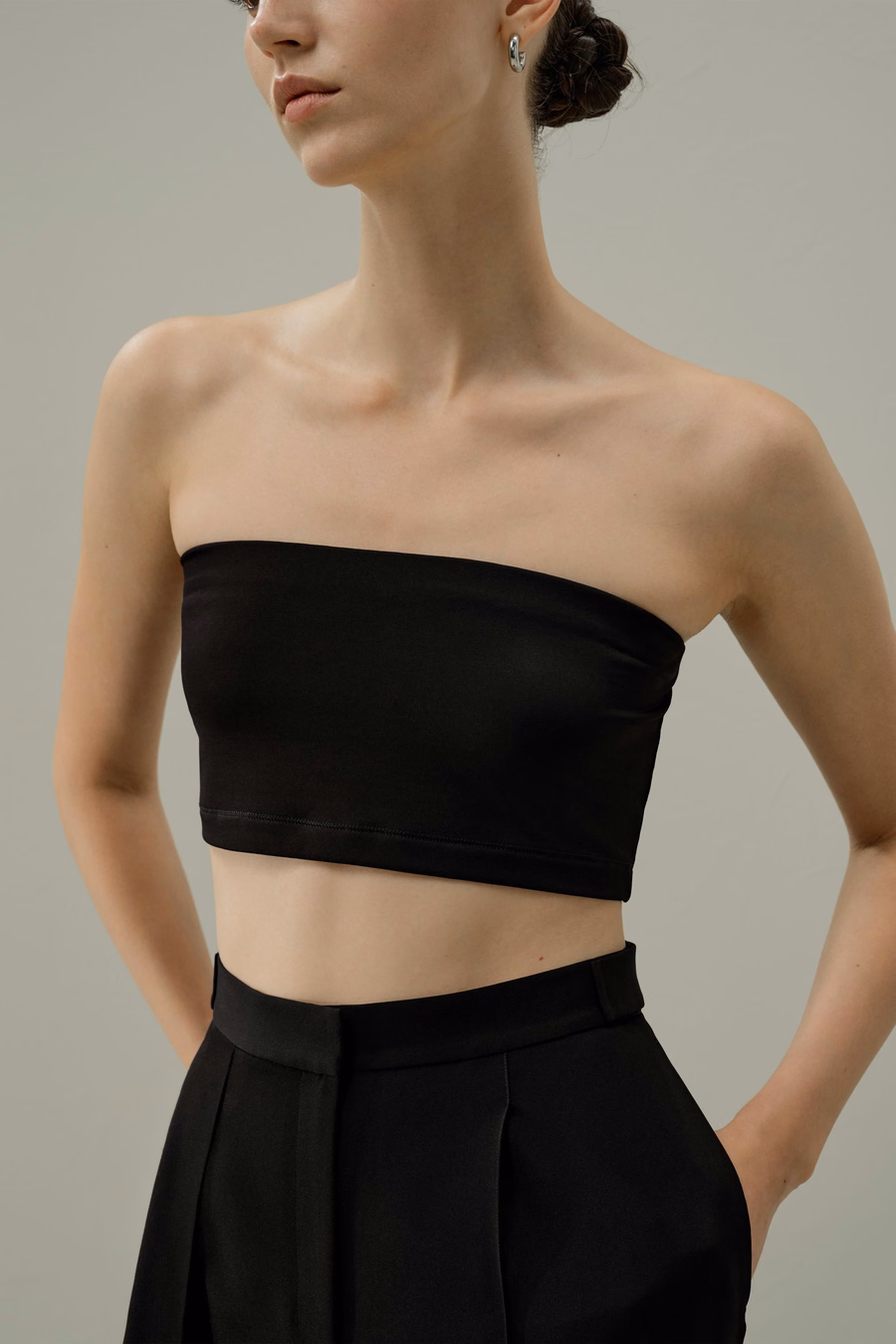 Seiden-Breeze Jersey Bandeau-Top