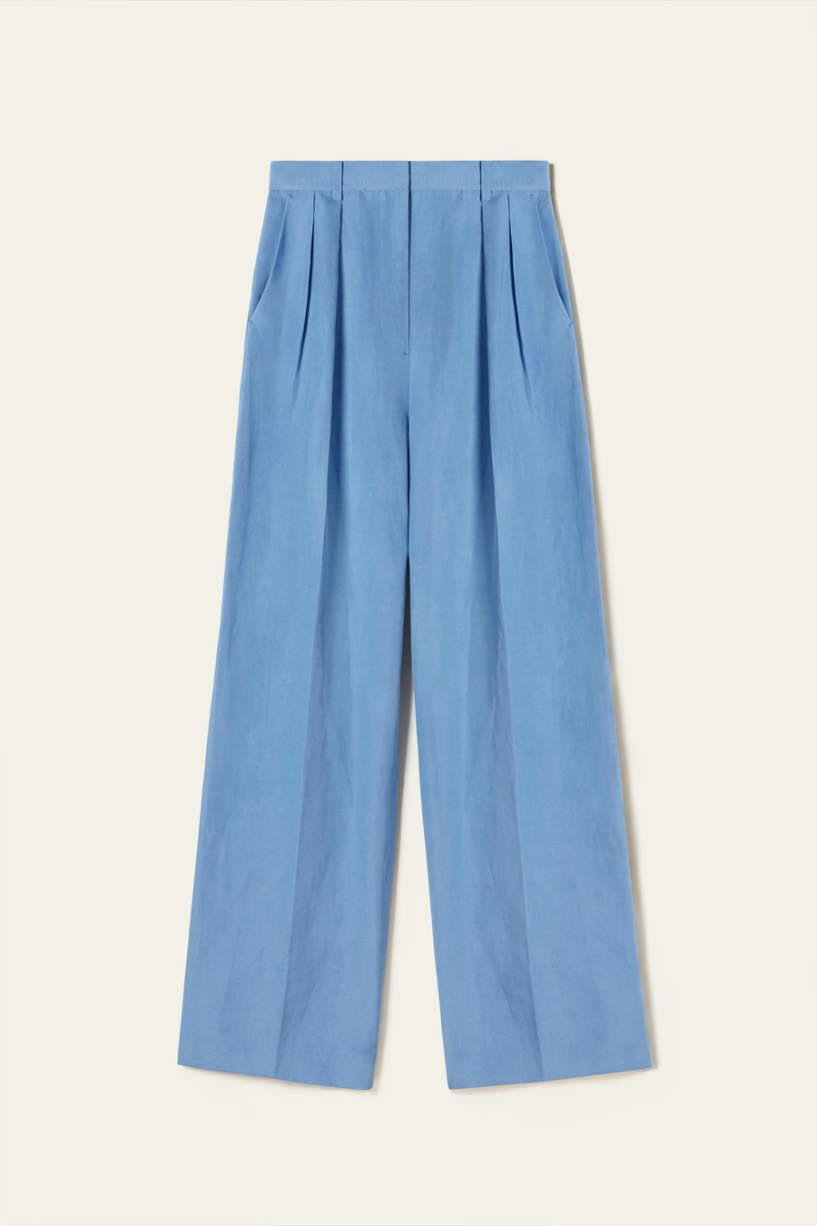 Seiden-Leinen Weite Hose