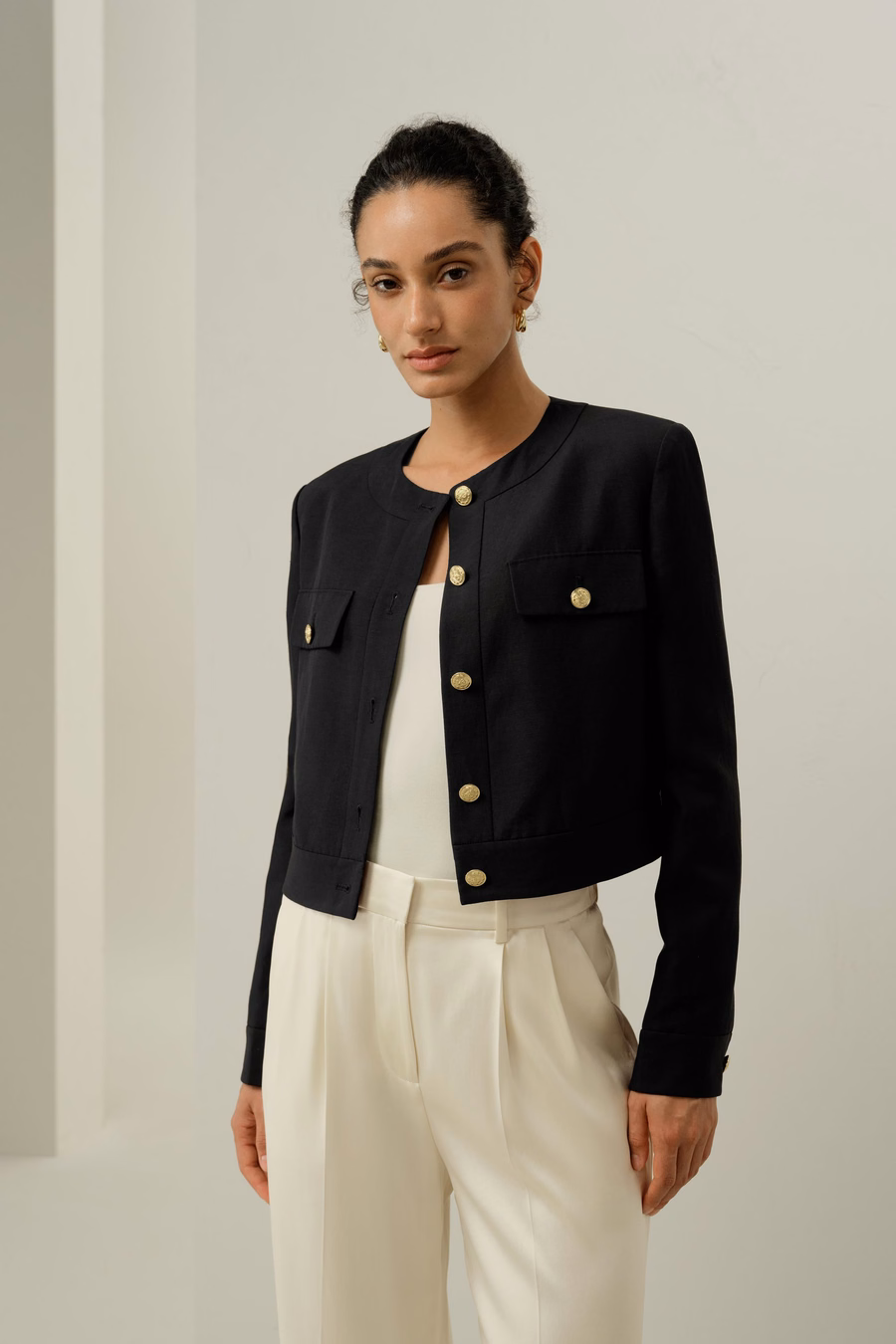 Mara Jacke aus Seiden-Leinen