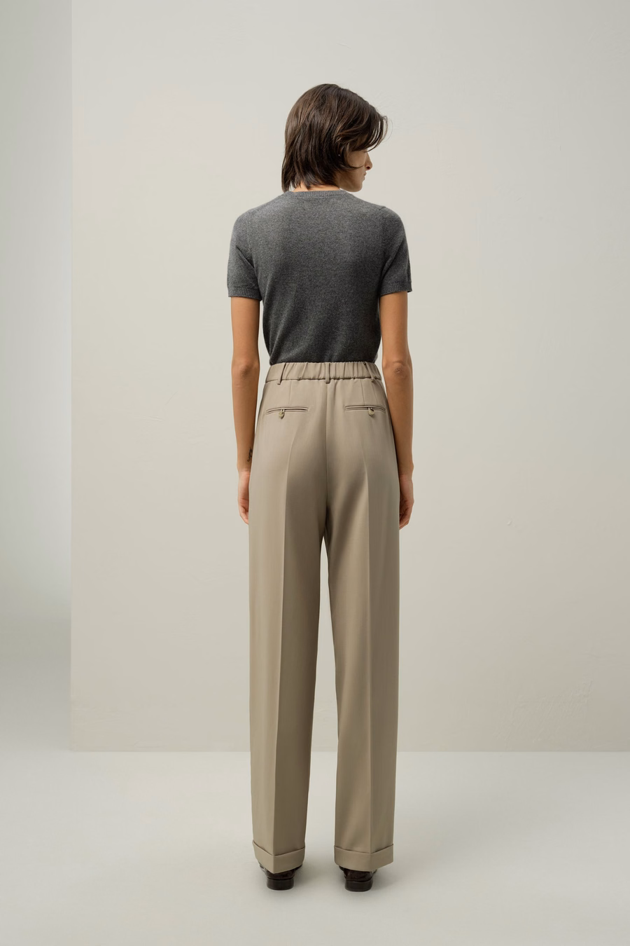 Seiden-Woll Gerade-Leg Versatil Hose