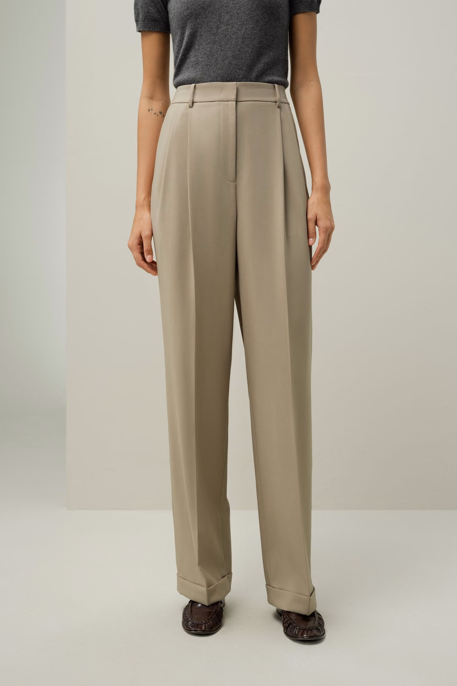 Seiden-Woll Gerade-Leg Versatil Hose