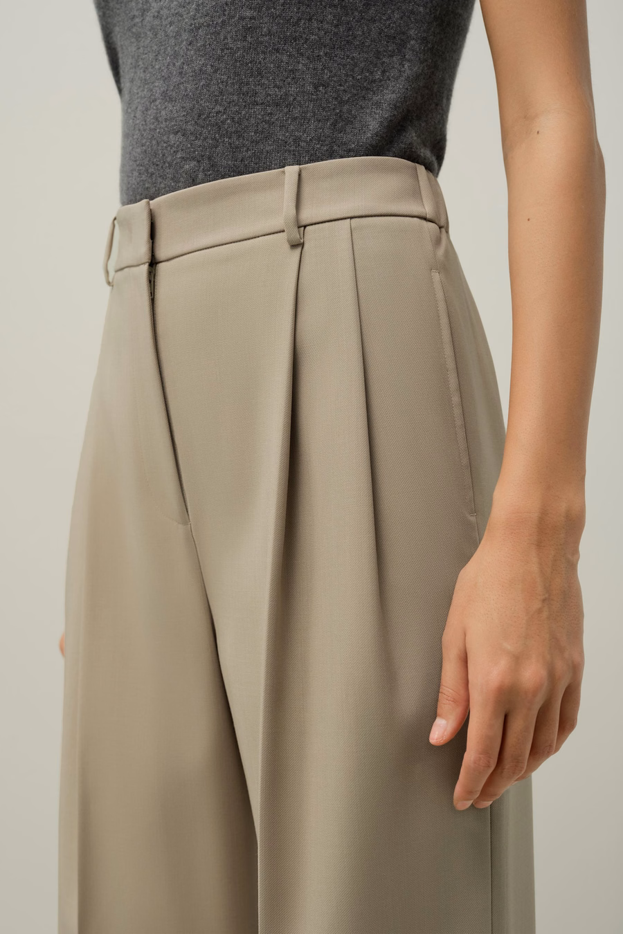 Seiden-Woll Gerade-Leg Versatil Hose