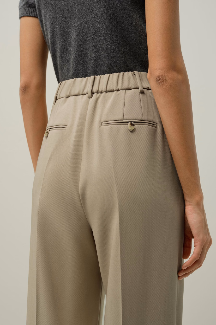 Seiden-Woll Gerade-Leg Versatil Hose