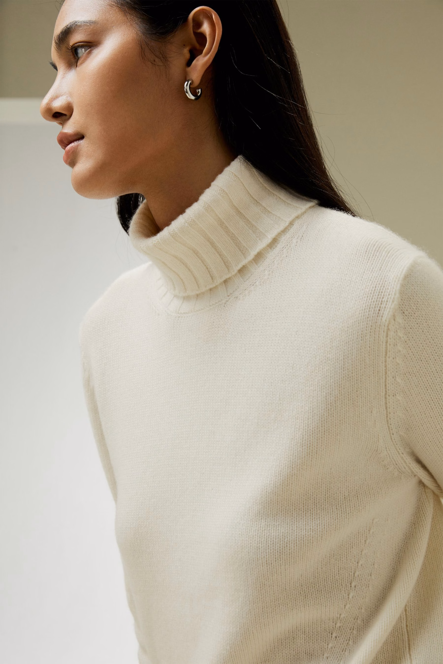 Turtleneck Sweater mit Rippenabschluss