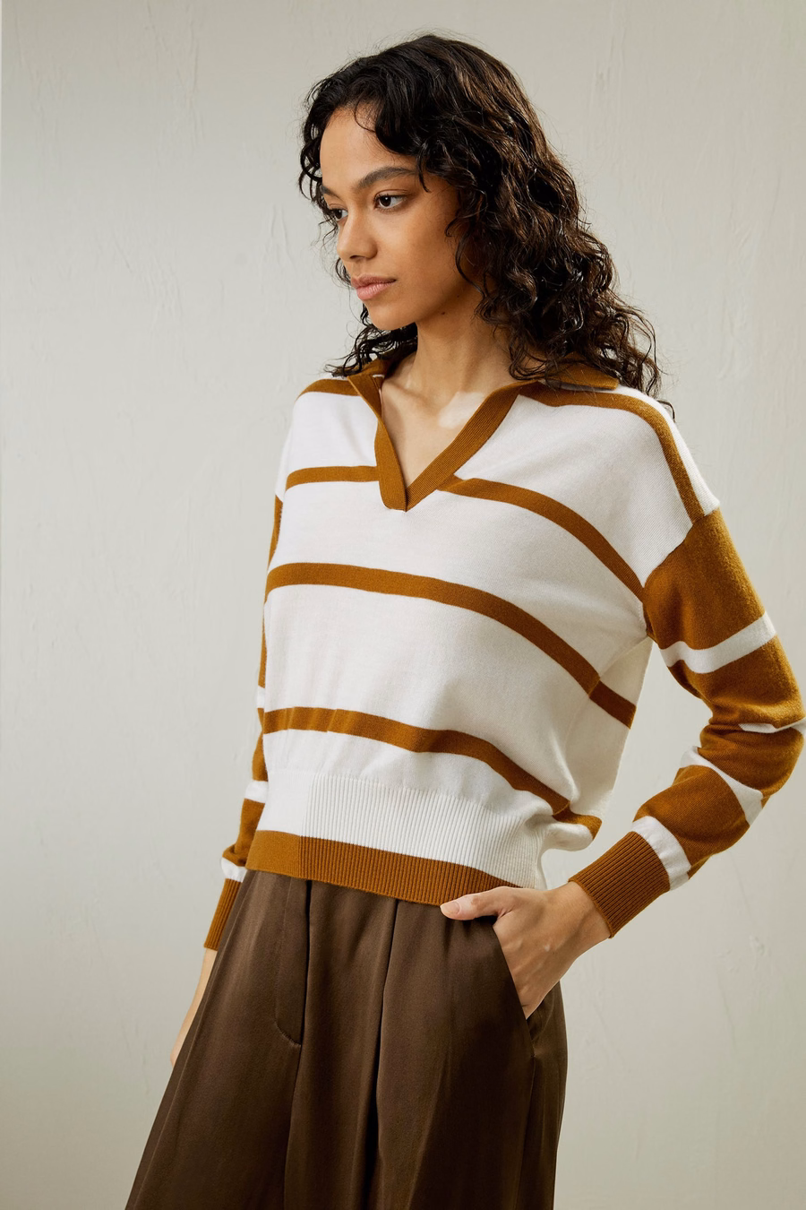 Merinowoll-Pullover Polo