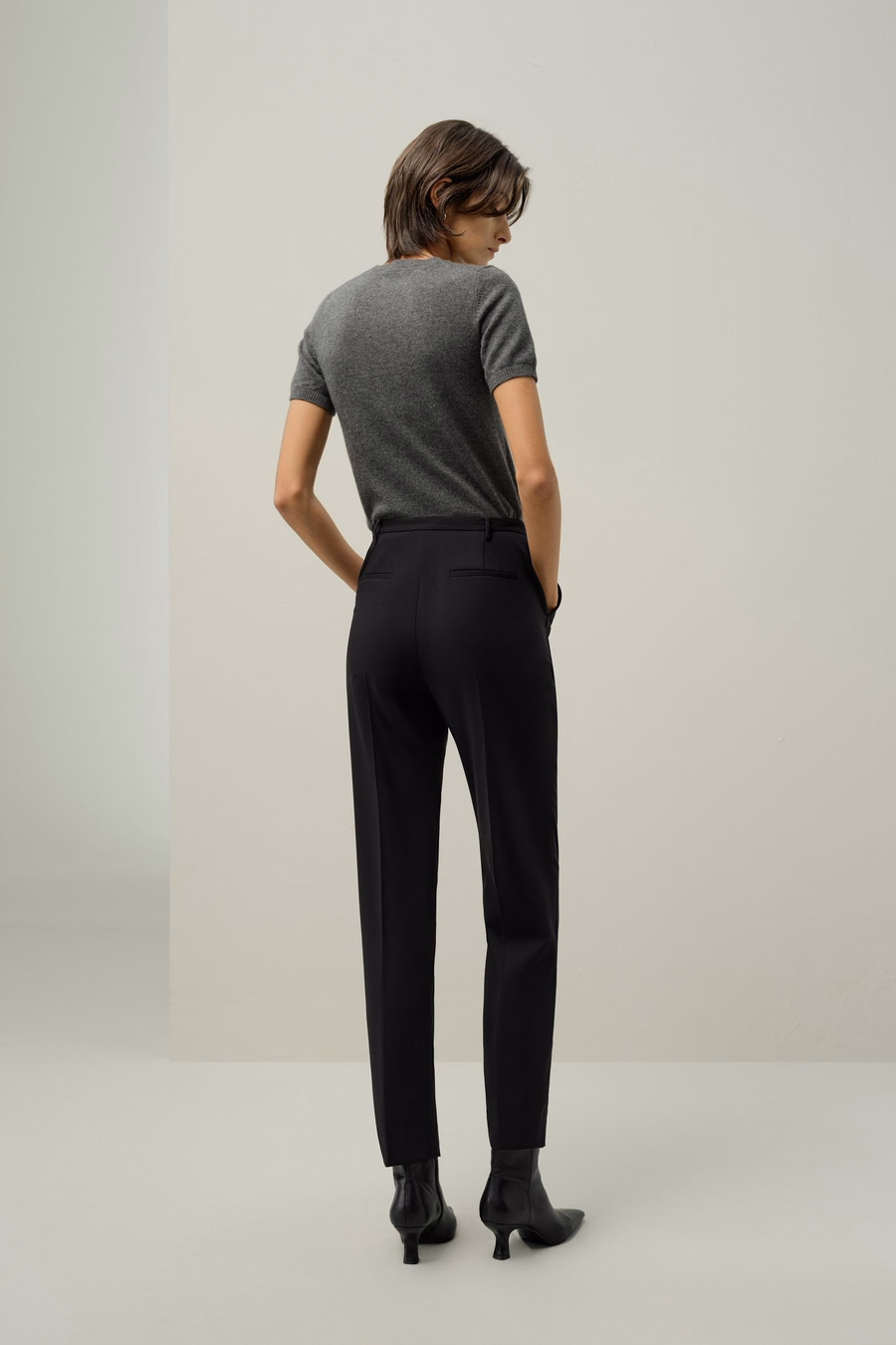 Basis-Silk-Wolle Mischgewebe schmale Hose
