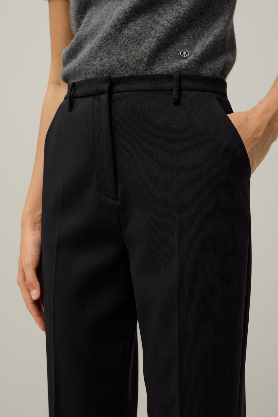 Basis-Silk-Wolle Mischgewebe schmale Hose