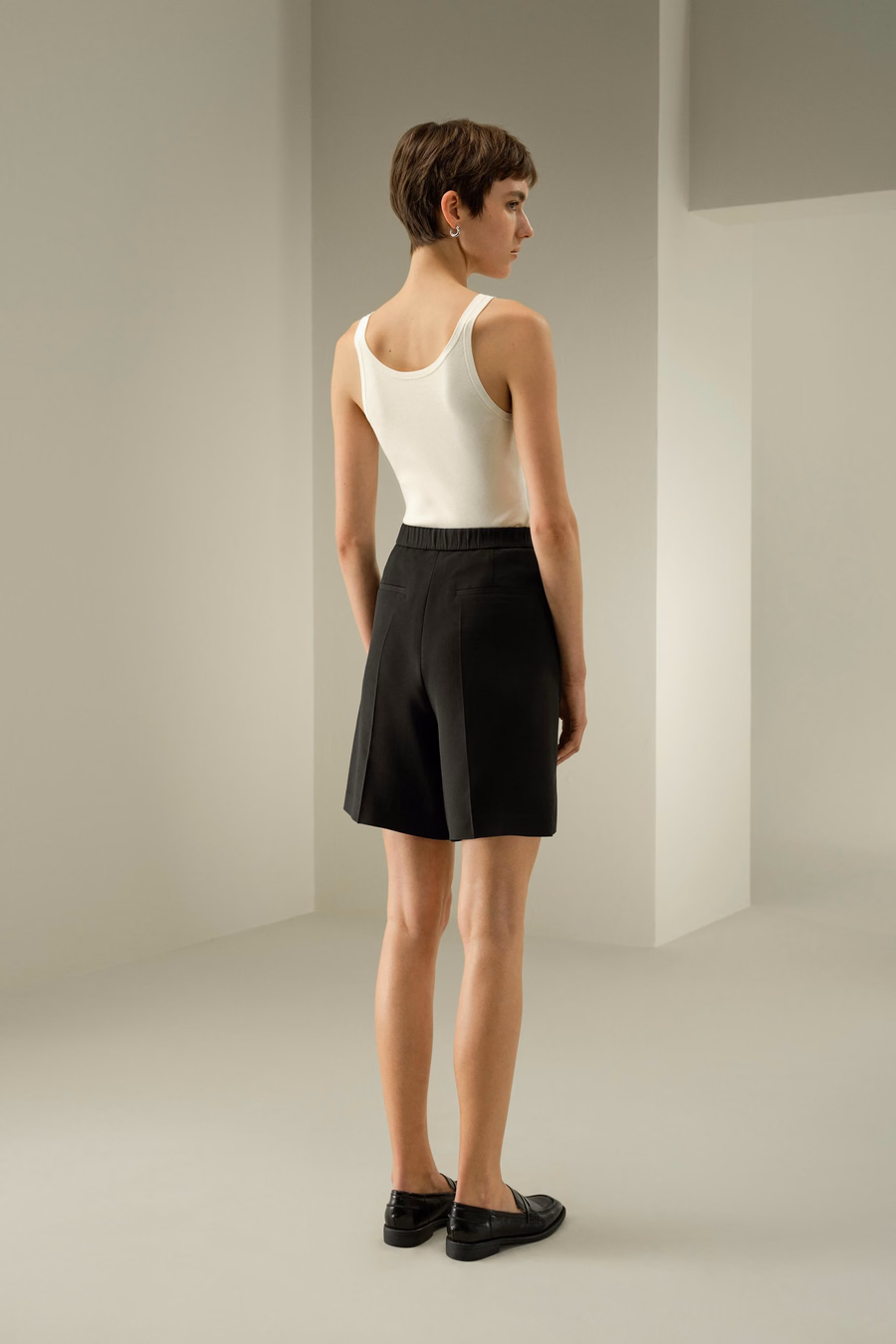 Seiden-Wollmischung polierte Shorts