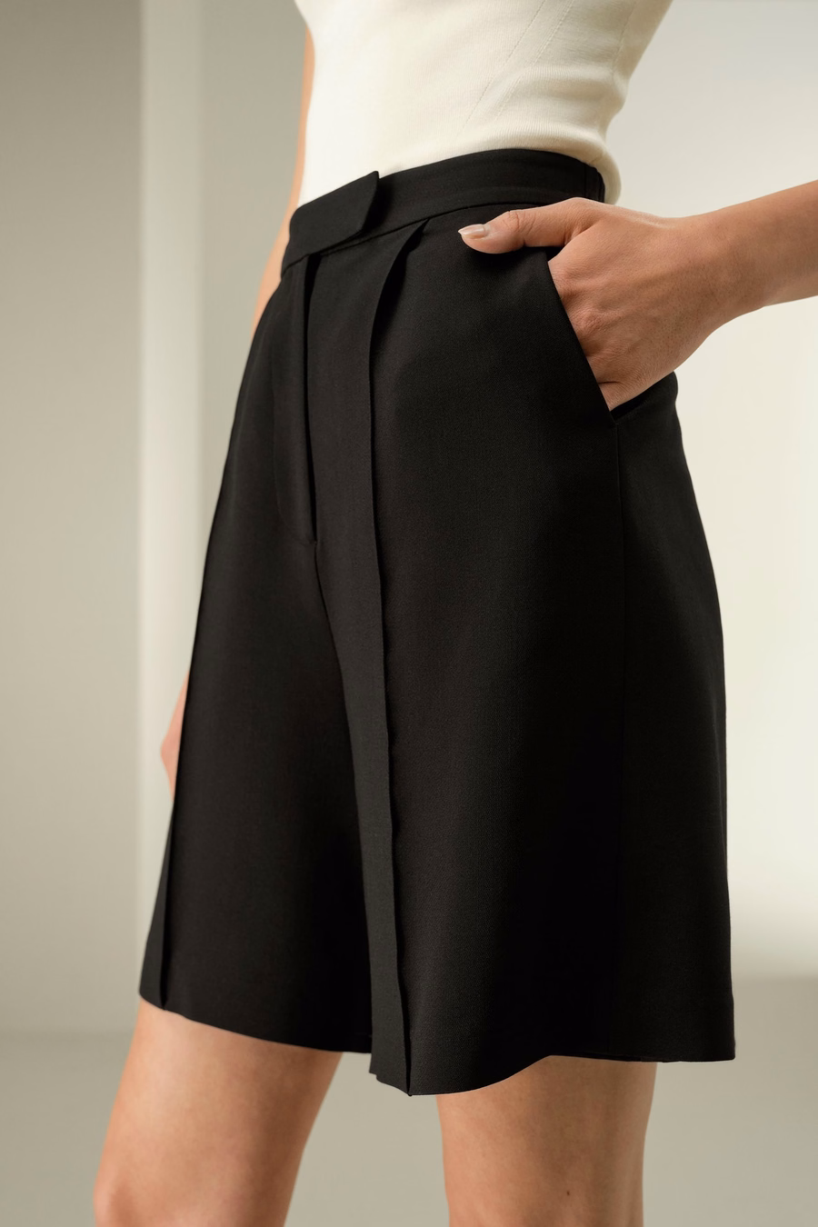 Seiden-Wollmischung polierte Shorts