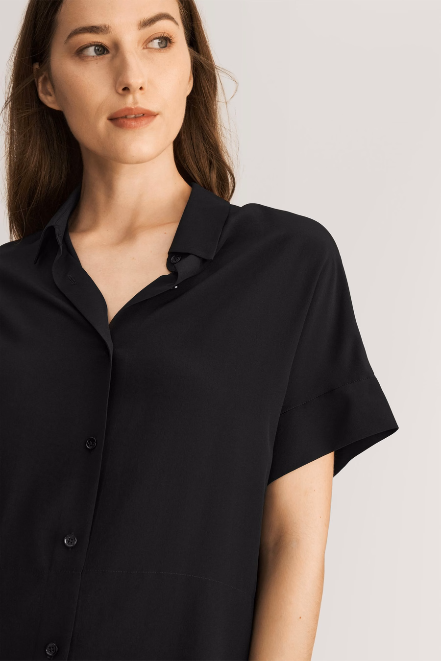 Casual Kurzarm Lockeres Seident-Shirt