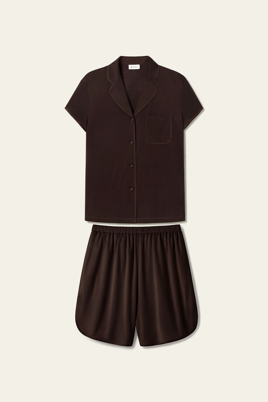 Reines Seidenjersey-Pyjama-Set