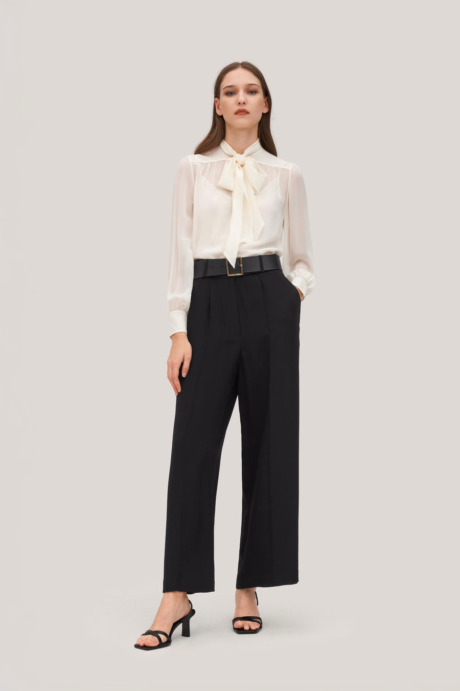 Schwere Crêpe Seiden Iris Hose