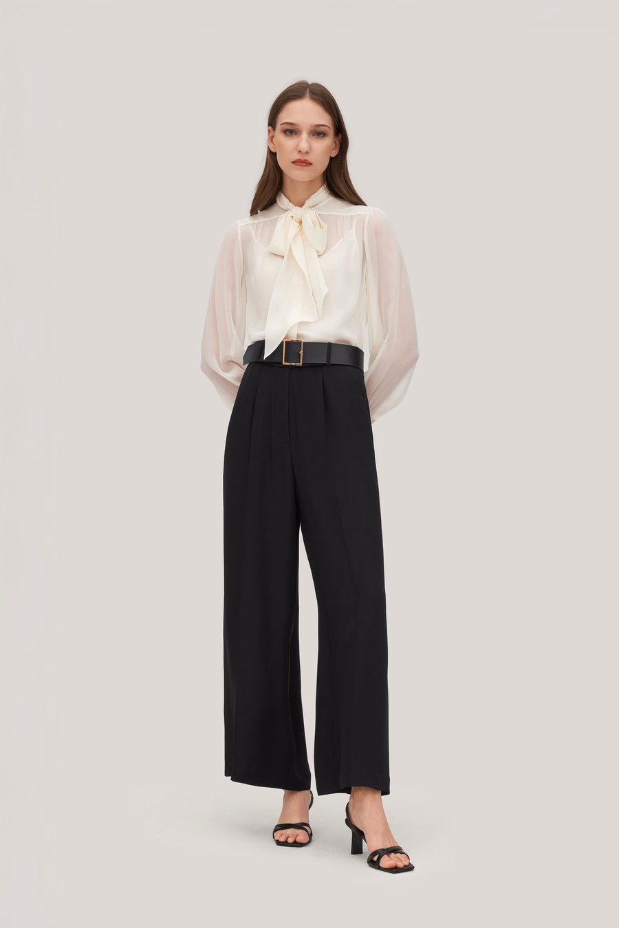 Schwere Crêpe Seiden Iris Hose