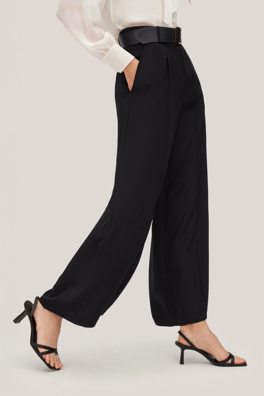 Schwere Crêpe Seiden Iris Hose