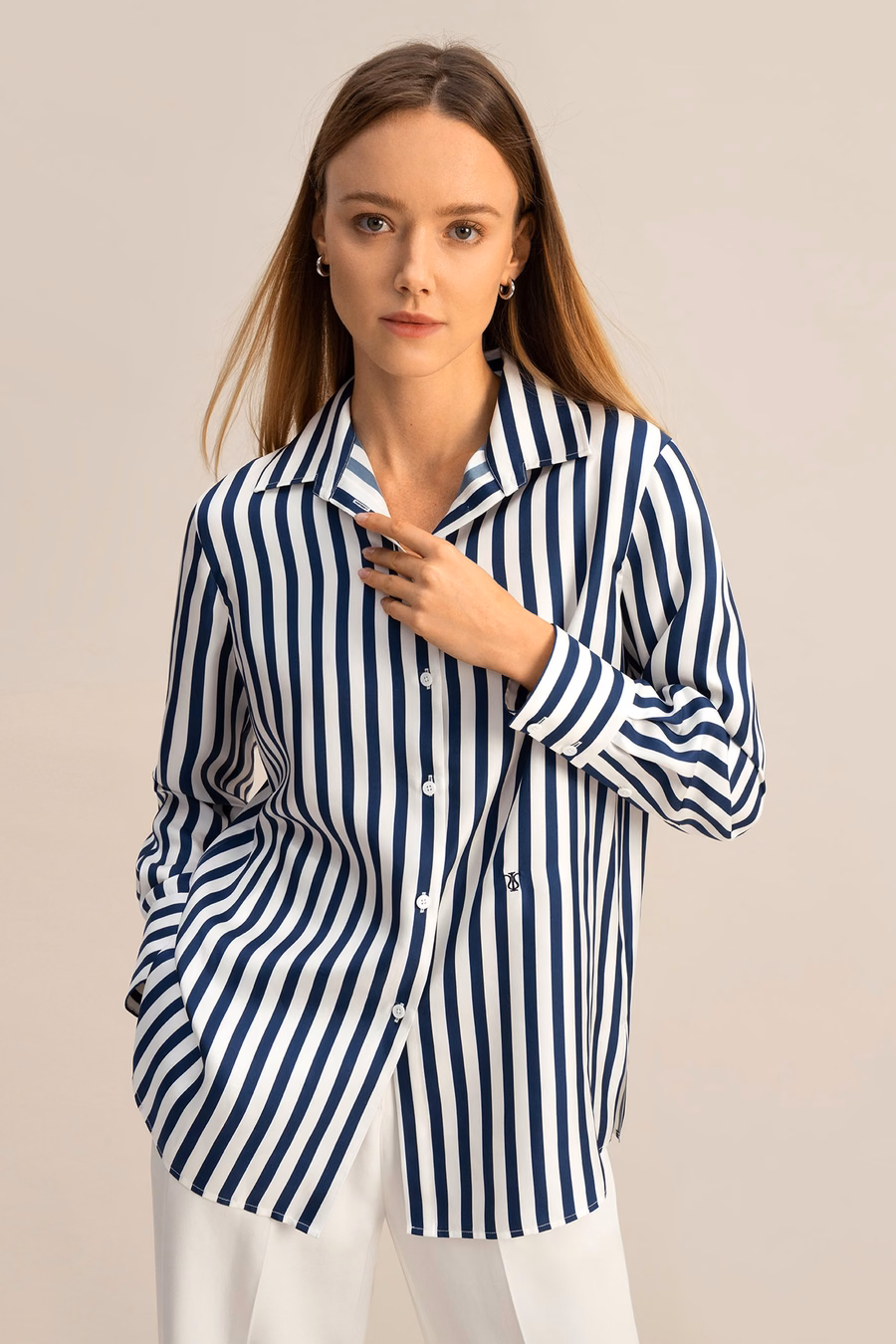 Amalfi Stripe Seidenhemd