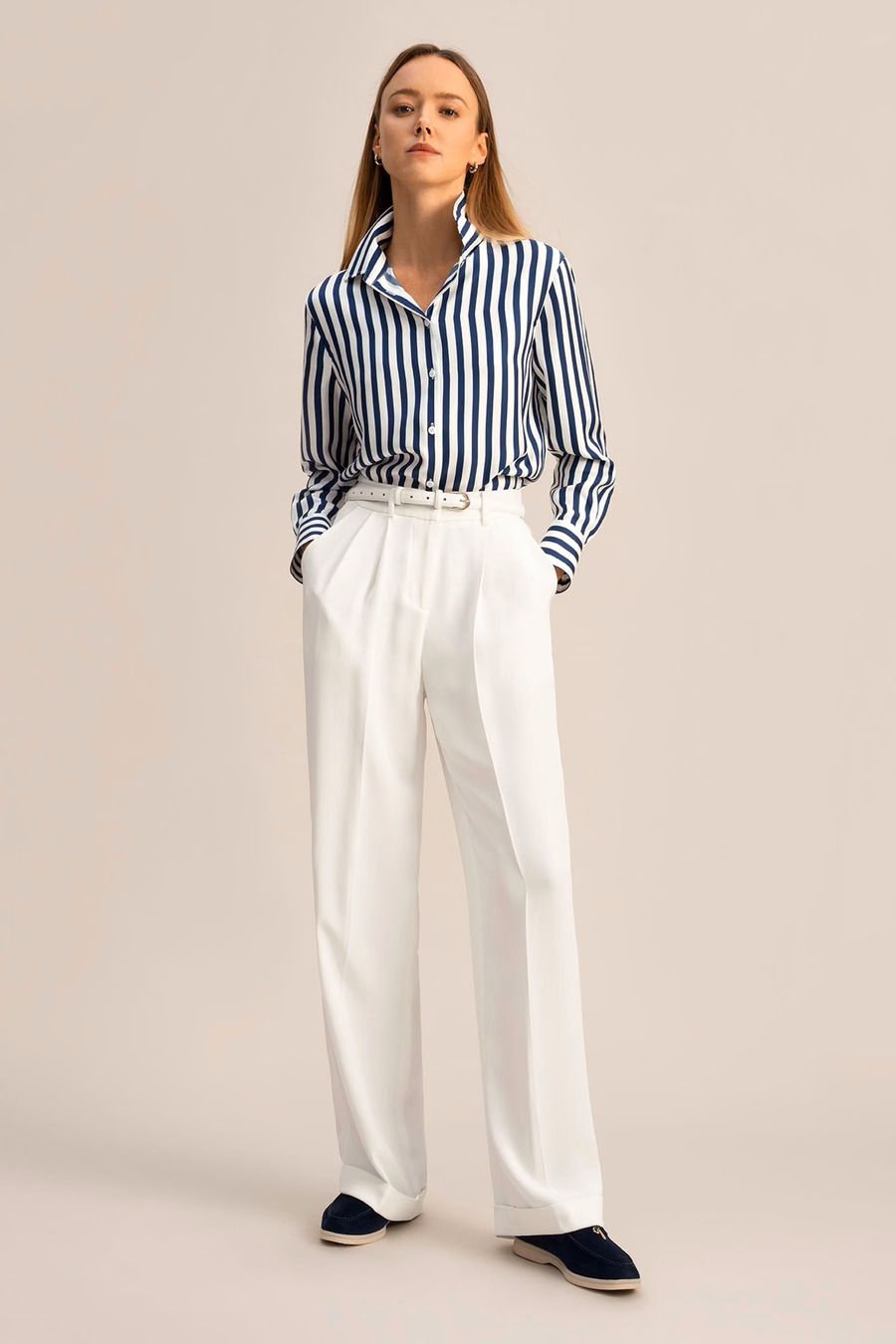 Amalfi Stripe Seidenhemd