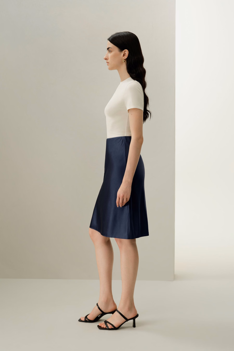 Stretchy Charmeuse Minimalist Skirt