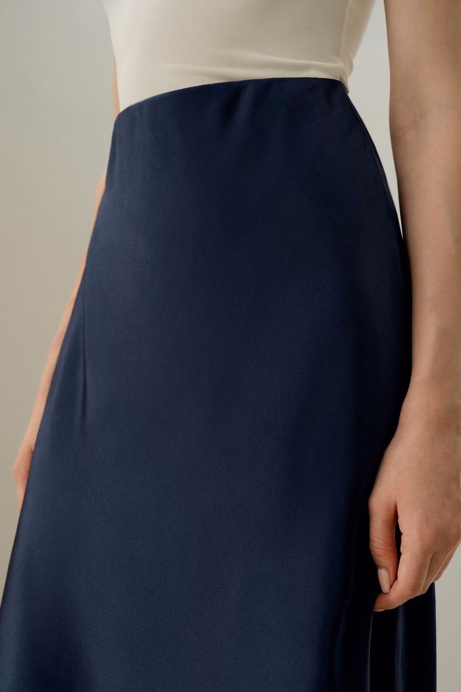 Stretchy Charmeuse Minimalist Skirt
