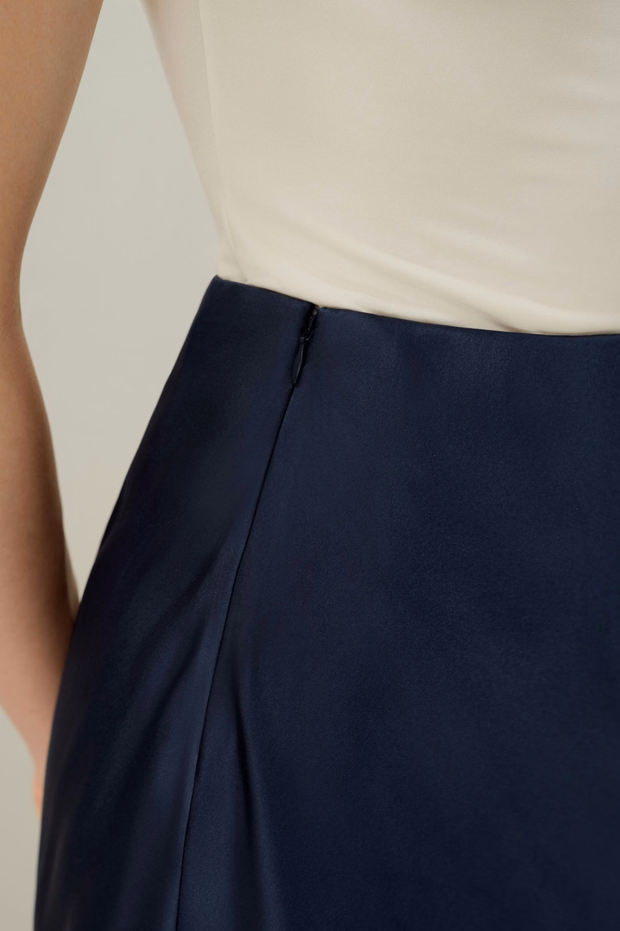 Stretchy Charmeuse Minimalist Skirt